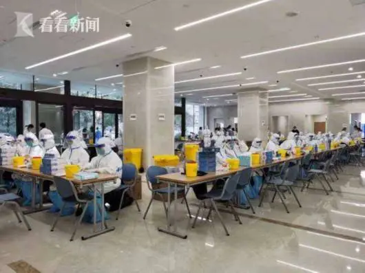 上海各大医院今日全院全员核酸检测