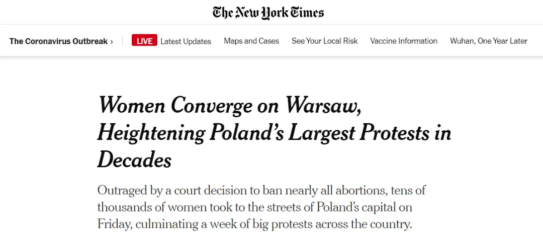 欧洲这个国家的妇女暴怒，数万人上街反对！