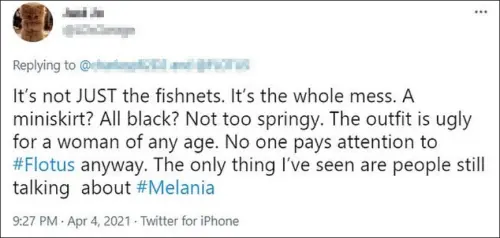 美国第一夫人穿“渔网袜”，推特炸了