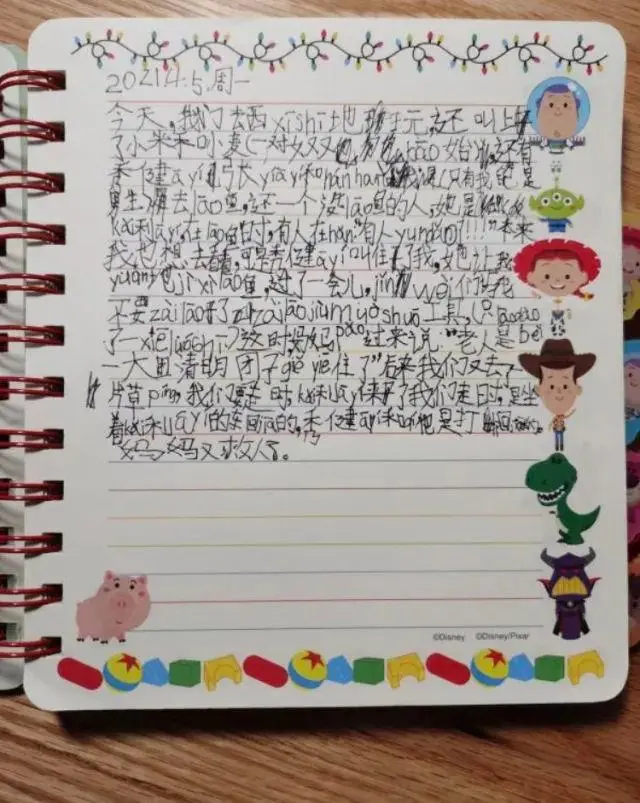 杭州8岁男孩写日记曝光妈妈，朋友圈满屏点赞……