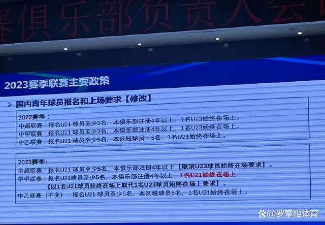 闹剧限定,中超取消U23战术!足协再次成为笑柄,谁是最大受益者