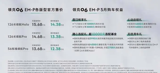 领克销售：新06混动翌日上市！建树升级，卖13.48万