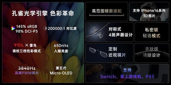 年轻人的第一台AR眼镜 雷鸟Air 3发布：仅1699元！支持120Hz高刷