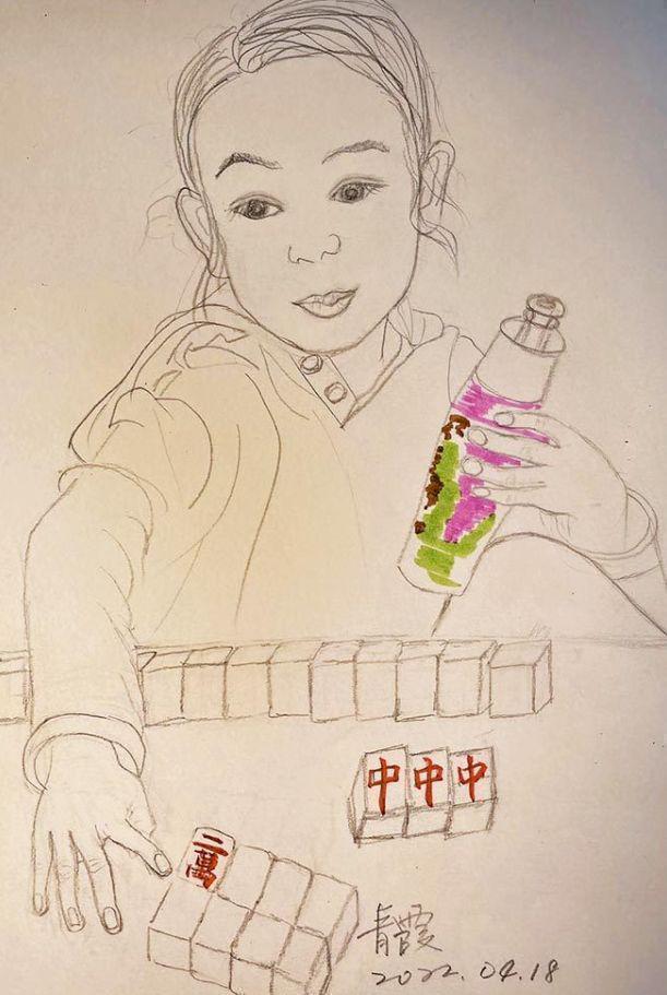 67岁林青霞分享近况，自爆5岁孙女爱打麻将，用铅笔作画好有才
