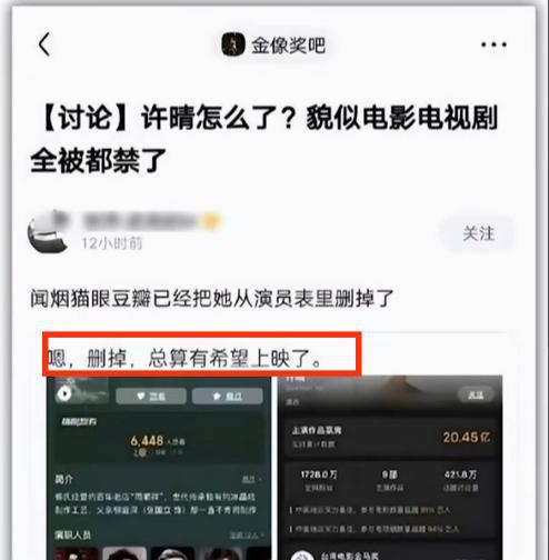 全网封杀？许晴多部作品惨遭换脸除名，多位京圈大佬恐难逃一劫！